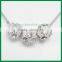 3pcs of Bling Crystal Metal Ball Pendant Necklace