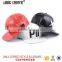 Wholesale high quality panels custom snapback cap leather