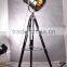 Adjustable Metal Tripod Floor Lamp Stainless Steel Shade Floor lamp
