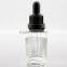 50ml wholesale clear square glass dropper bottle essential oil manufacturers