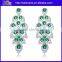 China Jewelry Luxury High Quality AAA Zircon Green Diamond Wedding Teardrop Earrings