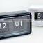 Square clock, table plastic case flip clock