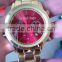 NEW !2016Michael Fashion casual Silica Gel USA Famous Brands Luxury Women Quartz Watch k gold wristwatch