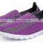 Handmade Elastic Upper Lady Men Woven Casual Shoes