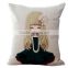 Cute Girl 50pcs MOQ 3D Print Cushion Cover Car Pillow Home Decoration Pillowcase for Office Sofa