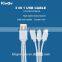 Manufacturer 3 in 1 Multi-function 3 Way Usb Data Charging Cable for Samsung and Iphone