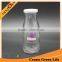 300ml Clear Square Glass Milk Bottle With Logo Print