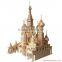 Large russia building 3d wooden puzzle