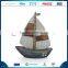 New Design 2016 Ocean Sea Animal Boat Ornament,Polyresin Garden Pontoon Boat Statue,Customized Resin Sail Boat Model Decoration
