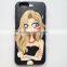 2 in 1 design phone case with custom pattern and logo with beautiful girl for iphone 6 case