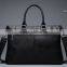 Man business top grain genuine leather handbag