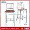 BS-2 wholesale rose gold aluminum bar stool chair with footrest covers                        
                                                Quality Choice