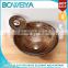 India Style Bathroom Sanitary Ware 12mm Thickness Tempered Glass Round Shaped Counter Top Wash Basin