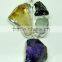 Citrine Amethyst Garnet Aquamarine Rough Gemstone Pendant, 925 Solid Sterling Silver Pendant, Designer Raw Bezel Pendant