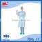 Splash resistant low linting disposable protective surgical gowns