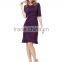2015 purple evening dress for woman wear fashion modeling apparel / Short sleeve evening dress with ball gown prom dresses                        
                                                Quality Choice