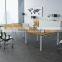 Special design modern White aluminum frame glass office desk