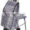 Satin Fabric Shopping Trolley With Chair