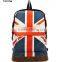 Unisex Canvas Backpack teenager School bag Olympic Games American US UK Flag Star-Spangled Banner Campus Backpack bags Schoolbag