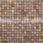 JTC-1306 Popular in dubai mosaic tiles Travertine stone mix gold and silver glass sheet mosaic