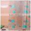 2015 Eco-friendly Custom shower curtain ocean PEVA shower curtain conch printed bathroom curtain with resin hooks