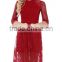 Women's Sexy 3/4 Sleeves Floral Lace Elegent Evening Party Long Dress