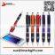 Multi Function Ball Pen With Screen Cleaner Stylus Touch Plastic Pen