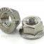 Hexagon nuts with flange