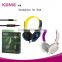 KOMC New Design Fashion HD High quality stereo earphone with MIC mobile phone headset colorful music headphone U-1