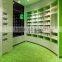 Green And White Color MDF Made Pharmacy Shelves