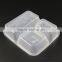 Black 3 divided microwavable safe storage plastic food containers