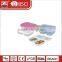 1/2/3 Compartment reusable dishwashable plastic meal Prep Containers 3 compartments oem microwavable Food Containers with lids