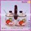 White ceramic decal desgin tableware gravy boat set