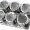 Stainless Steel Magnetic Spice Jars with Rack