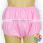 Solid Pink Color Baby Bloomers Chiffon Ruffle Panties Infant Panties Bloomer Wholesale Baby Diaper Plain Bloomers