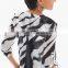 women's Semi-Sheer Floral Blouse