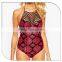 Floral Print Halter Women hot Sexy grils photos SwimSuit 2016