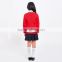 Boys and girls red color school uniform sweater with custom logo
