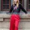 Fashion sweatshirt embroidery coat red for custom sweatshirt