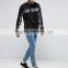 Black 100% Cotton Men's Longline Long Sleeve T-Shirt Cheap Wholesale Oversized T Shirt With Dropped Shoulers