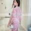 2017 Spring fashion lady lace dress autumn women formal maternity dress with flare sleeve