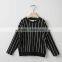 2-7 years New 2017 Wholesale Autumn Long Sleeve O-Neck Stripe Kids Girls Coats (pick size color)