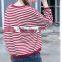 hot sell fashion cute casual stripe design long sleeve hoody for women