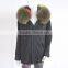Myfur Customized Men Parka Jackets with Real Fur Lining And Hood Trimmed