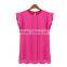 New design office ladies chiffon short sleeve blouses