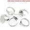Custom 20PCs Silver Plated Adjustable Oval Cabochon Ring Settings