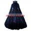 Rose Team-Free Shipping Custom-made Elegant Black Victorian Dress Costume Gothic Dress Ball Gown w/ Cloak