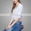 New Denim Skirt With Lace Fashion Garment High Quality Ladies Jean Short Dress