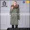 Hot Style New Stylish long coat with big fur collar womens