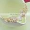 New Arrival Loving Heart Shape Opal Inset Gold Angel Wing Brooch Pins For Promotion